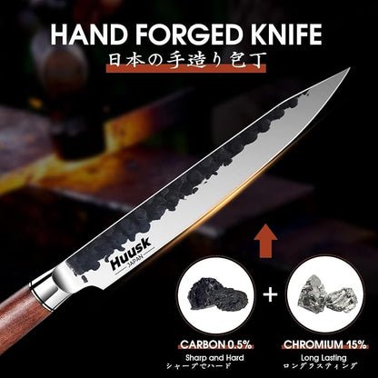 Huusk Japanese Slicing Knife 8 Inch Sushi Knife, Hand Forged Sashimi Knives - Image 2