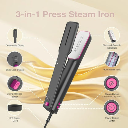 Newbealer 3in1 Clamp Travel Steam Iron - Image 2
