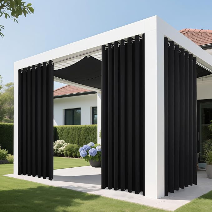Joydeco Blackout Patio Sliding Door Curtains 96 Inches Long, Grommet Privacy - Image 4