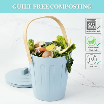 Martha Stewart Indoor Compost Bin | Countertop Composting Bucket - Image 7