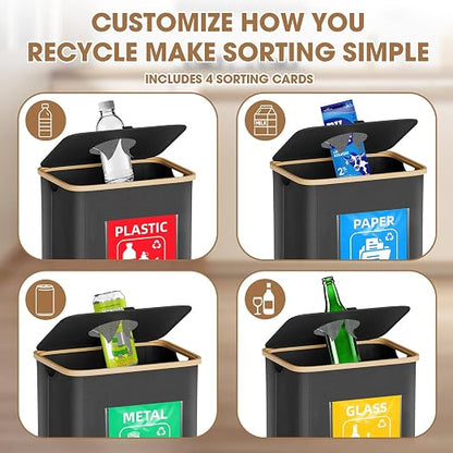 Recycling Bin for Kitchen 26 Gallon 100L, Indoor Recycle Bins - Image 2