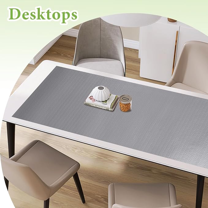 Shelf Liners for Kitchen Cabinets 23.6in x 30FT Non Adhesive Drawer Liner Grey - Image 4