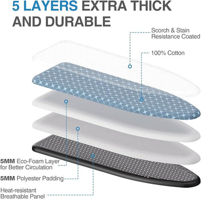 APEXCHASER Ironing Board with Iron Rest, Compact and Space Saver Iron Board - Image 4
