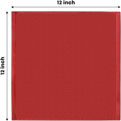 Artoid Mode 100% Cotton Dark Red Waffle Weave Kitchen Dish Cloths, 12x12 Inch - Image 6