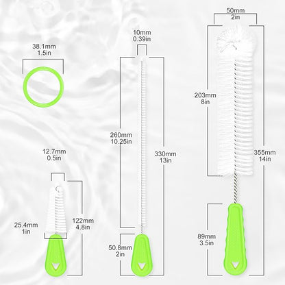 Bottle Brush Cleaner Set of 3, Long Handle Water Bottle & Straw Cleaner Brushes - Image 2