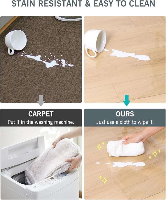 Area Mat for Hard Floor, Waterproof Durable Floor Protector for Dining Room - Image 3
