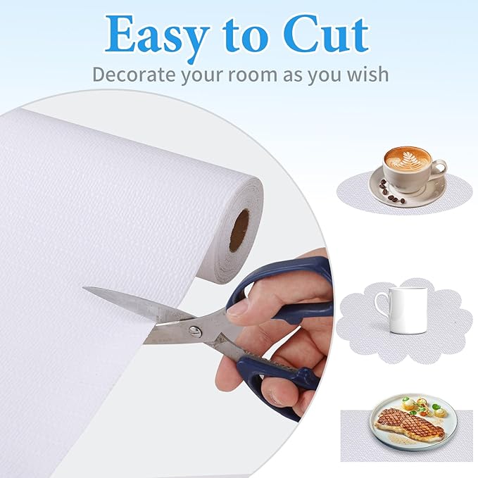 Shelf Liners for Kitchen Cabinets 17in x 20FT Non Adhesive Drawer Liner White - Image 4