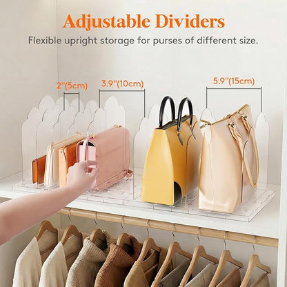 Lifewit Purse Organizer for Closet, 9.7" Tall Clear Handbags Storage Organizer - Image 5