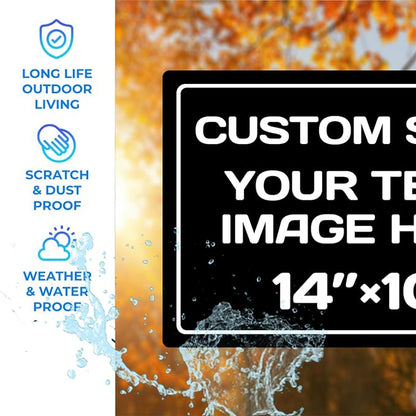 custom signs, Aluminum Weatherproof Metal Sign Multiple Sizes Custom - Image 3