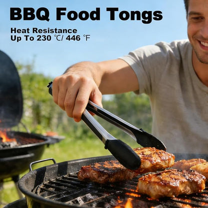 600ºF Heat Resistant Kitchen Tongs, 11.57 inch Tongs - Image 2