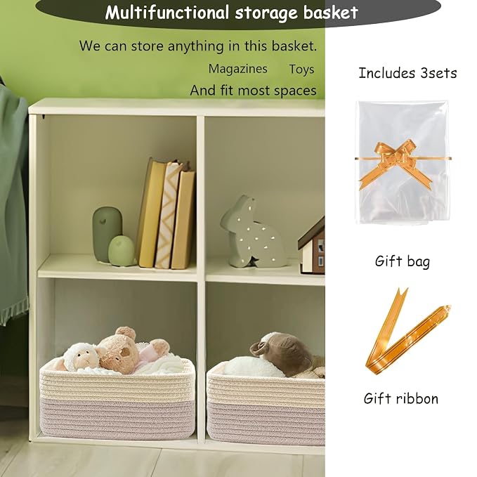 COMFY-HOMI 13" x 8.5" x 5.1" Storage Baskets - Image 3