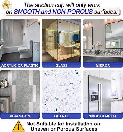 Suction Cup Hooks for Shower, Removable Towel Hooks for Bathroom Window Glass - Image 5
