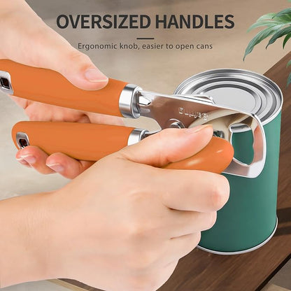 Safring Can Opener Manual, Heavy Duty Stainless Steel Smooth Edge Can Opener - Image 5