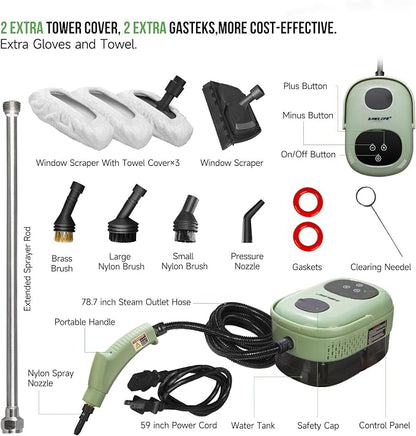 Handheld Steam Cleaner Multipurpose Portable Steamer Upholstery Cleaner Machine - Image 9