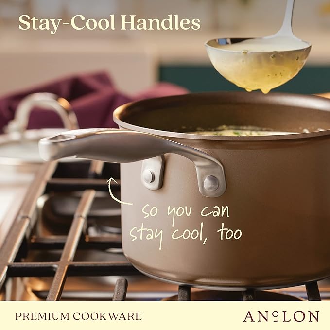 Anolon Ascend Hard Anodized Nonstick Sauce Pan/Saucepan and Lid - Image 5