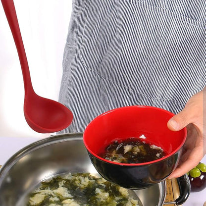 uxcell Silicone Soup Ladle Spoon 8.5 Inch Heat Resistant to 450°F One Piece - Image 5