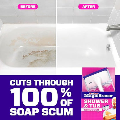 Mr. Clean Magic Eraser Shower & Tub Scrubber, Bathroom Cleaner, All in One - Image 4