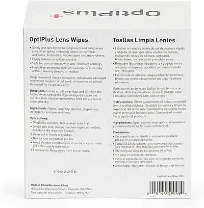 OptiPlus Eyeglass Lens Wipes l Pre-Moistened l Cleaning Wipes - Image 3