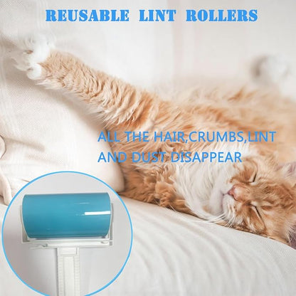 Reusable Portable Lint Roller 2 Pack, Washable Sticky Lint Roller Travel Pet - Image 6