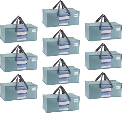 VENO 10 Pack Moving Bags for College, Heavy-Duty Storage Totes, Moving Boxes by Veno