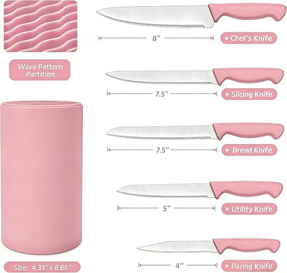 Knife Set, 6-Piece Kitchen Knife Set, German High Carbon Stainless Steel - Image 2