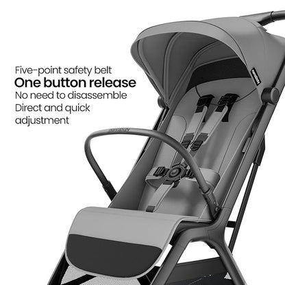 MAMA & BABY Packa Compact Travel Stroller – Lightweight, One-Hand Auto Folding, Portable & Lie-Flat Baby Stroller, Newborns and Toddlers Stroller with UPF 50+ Canopy & Mesh Ventilation