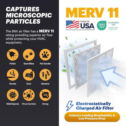 BNX TruFilter 14x14x1 Air Filter MERV 11 - Image 3