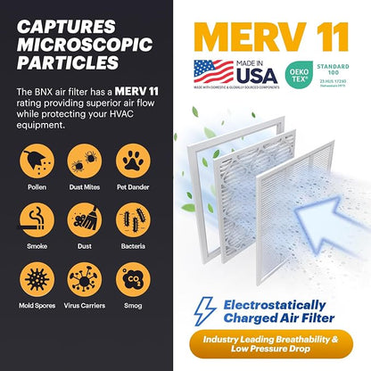 BNX TruFilter 16x16x1 Air Filter MERV 11 - Image 3