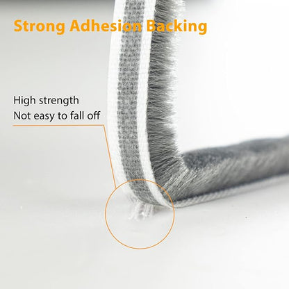 39.4FT Brush Weather Stripping, Neat Pile Self Adhesive Seal Strip - Image 4