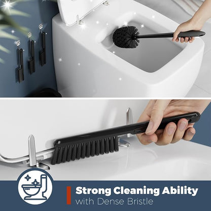 Toilet Brush, 3 Pack Toilet Brush and Holder Set Bathroom Accessories, Toilet - Image 3