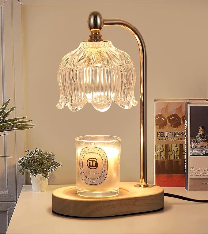 Candle Warmer Lamp with Timer and Dimmer, Electric Gold Light Gifts by MEIXISUE