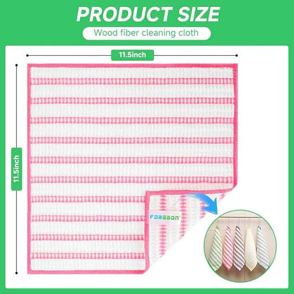 Wood Fiber Cleaning Cloth-15pcs, Super Absorbent Cleaning Cloth, No Oil Stains - Image 2
