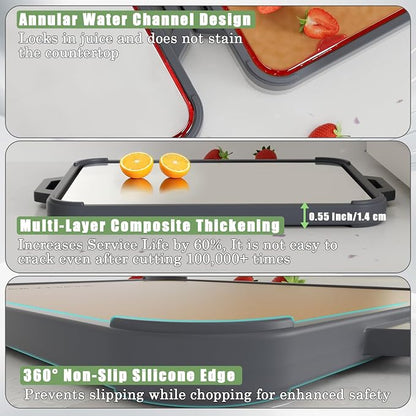Titanium Cutting Board for Kitchen, Double Sided Pure Titanium and Wood Fiber - Image 6