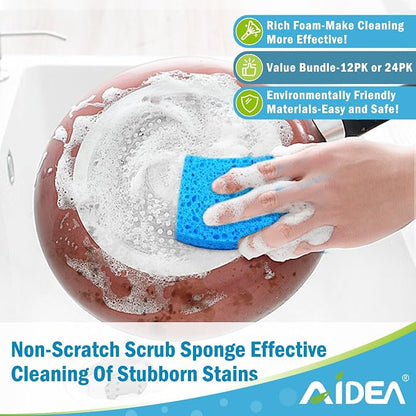 AIDEA Sponges Kitchen, Non Scratch Scrub Sponge, Sponges - Image 5
