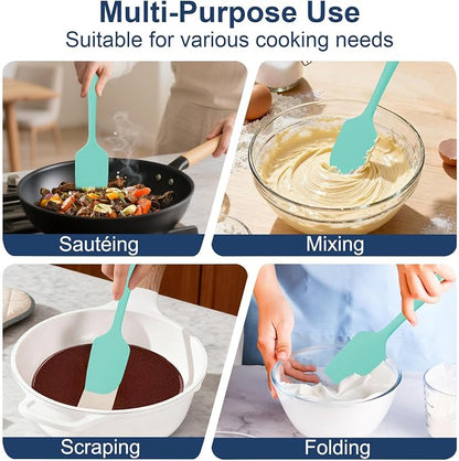 4 Pcs Silicone Spatula Set, 11.4 In, 600°F Heat Resistant Rubber Spatulas - Image 6