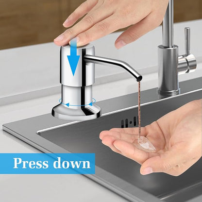 Soap Dispenser for Kitchen Sink and Extension Tube Kit, Stainless Steel - Image 2