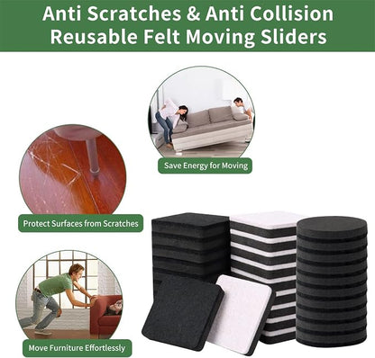 Ezprotekt 2.5" Felt Furniture Movers Sliders - Image 5