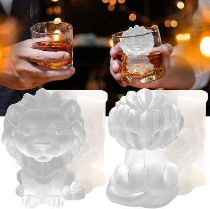3D Lion Ice Cube Silicone Molds Tray by SIUPER