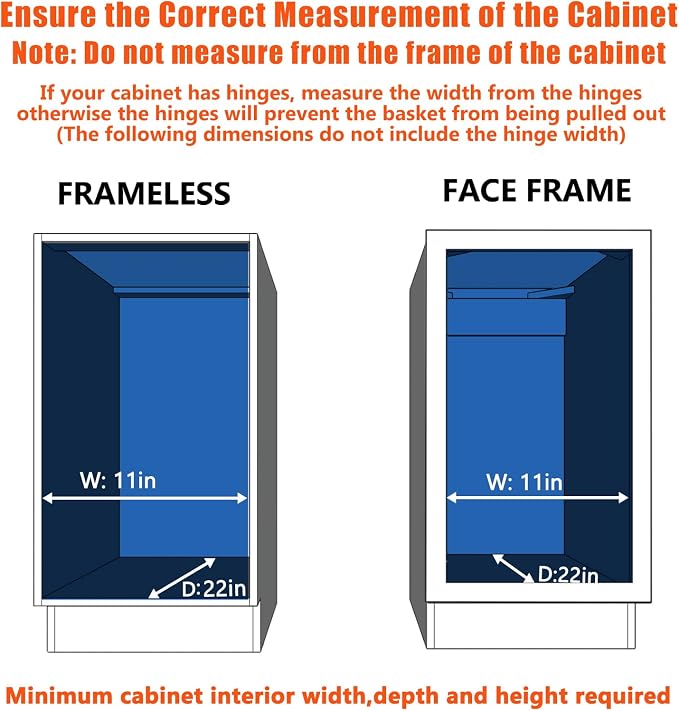 Pull Out Cabinet Organizer 10½" W x 21½" D, Heavy Duty Cabinet Pull Out Shelves - Image 4