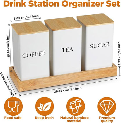 3 Pack Coffee Tea Sugar Container - Image 2