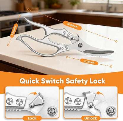 Kitchen Scissors Food Cutting: Heavy Duty Poultry Meat Shears - Image 4