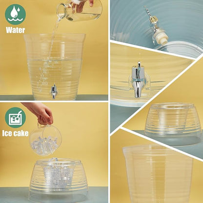 Tioncy 2 Pcs Acrylic Beverage Dispenser - Image 2