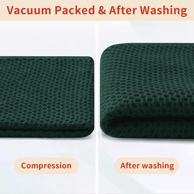 Homaxy 100% Cotton Waffle Weave Kitchen Dish Towels, Ultra Soft Absorbent Quick - Image 8