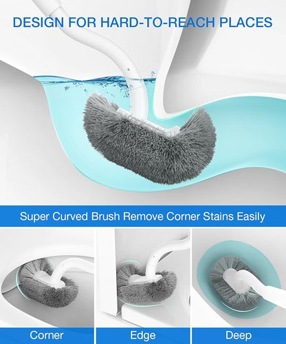 Toilet Bowl Brush and Holder, OSCIOSS Toilet Brush Set - Image 4