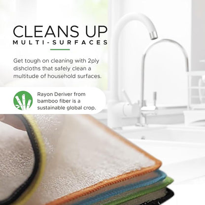 Whiffkitch Dishcloths Dishrags for Kitchen and Household Cleaning 9x9 6-Pack - Image 3