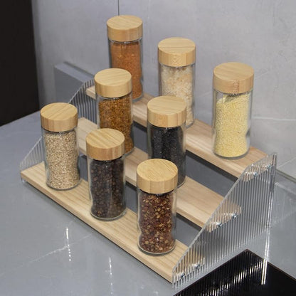 nianfeng Tiered Spice Rack, 3-Tier Spice Pantry Kitchen Cabinet Organizer - Image 7