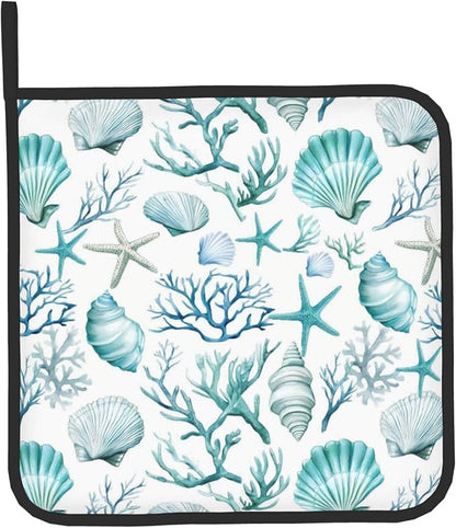 Nautical Oven Mitts and Pot Holders Sets Coastal Kitchen Mitts Potholders 2PCS - Image 9