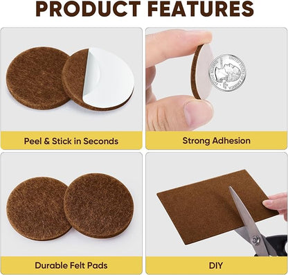 BALEINE 300PCS Felt Furniture Pads, Scratch-Reducing Floor Protectors - Image 4
