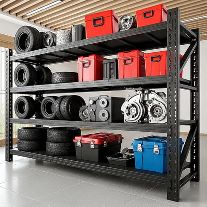 5000LBS Garage Shelving 59" W Heavy Duty Storage Shelves, 4 Tier Industrial - Image 2