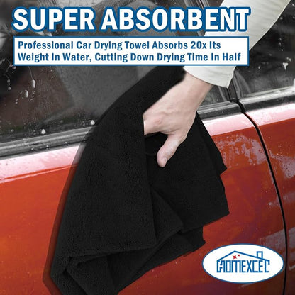 HOMEXCEL Professional Large Microfiber Car Drying Towels 2 Pack, Lint Free - Image 4